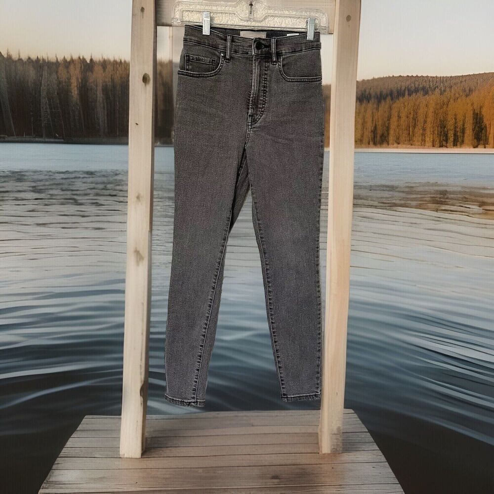 Everlane High Rise Skinny Ankle Jean Washed Out‎ Black Women's 26